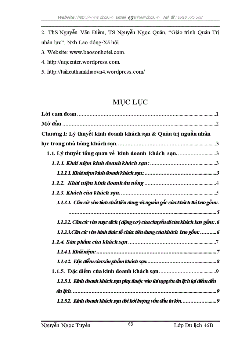 image for page Hoàn thiện công tác quản trị nhân lực trong nhà hàng khách sạn Bảo Sơn