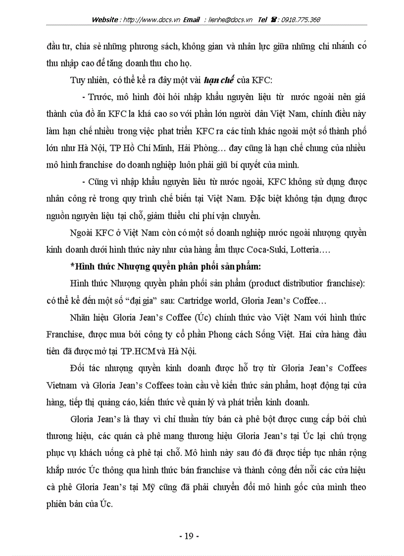 image for page Nhượng quyền thương mại và thực trạng tại Việt Nam