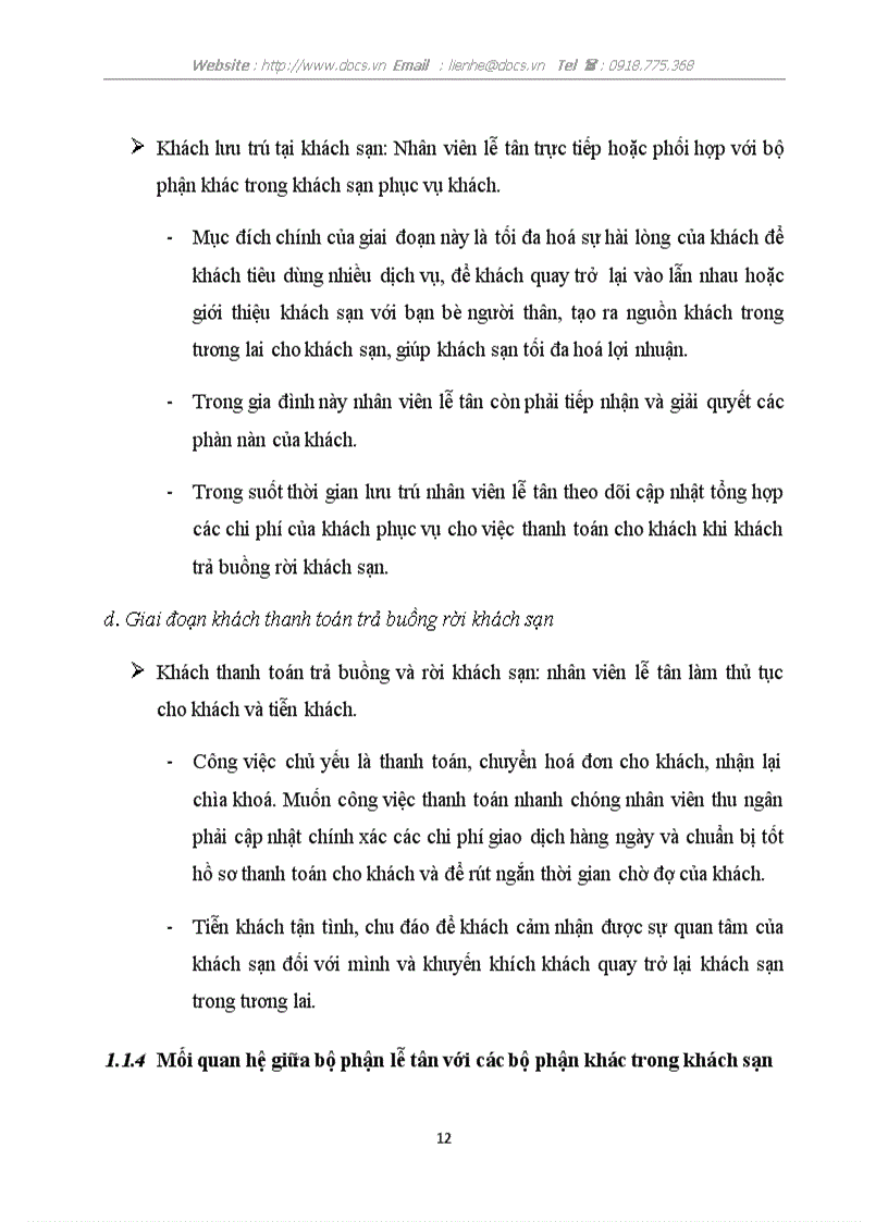image for page Một số giải pháp nâng cao chất lượng dịch vụ của bộ phận lễ tân trong khách sạn Sài Gòn Kim Liên Resort