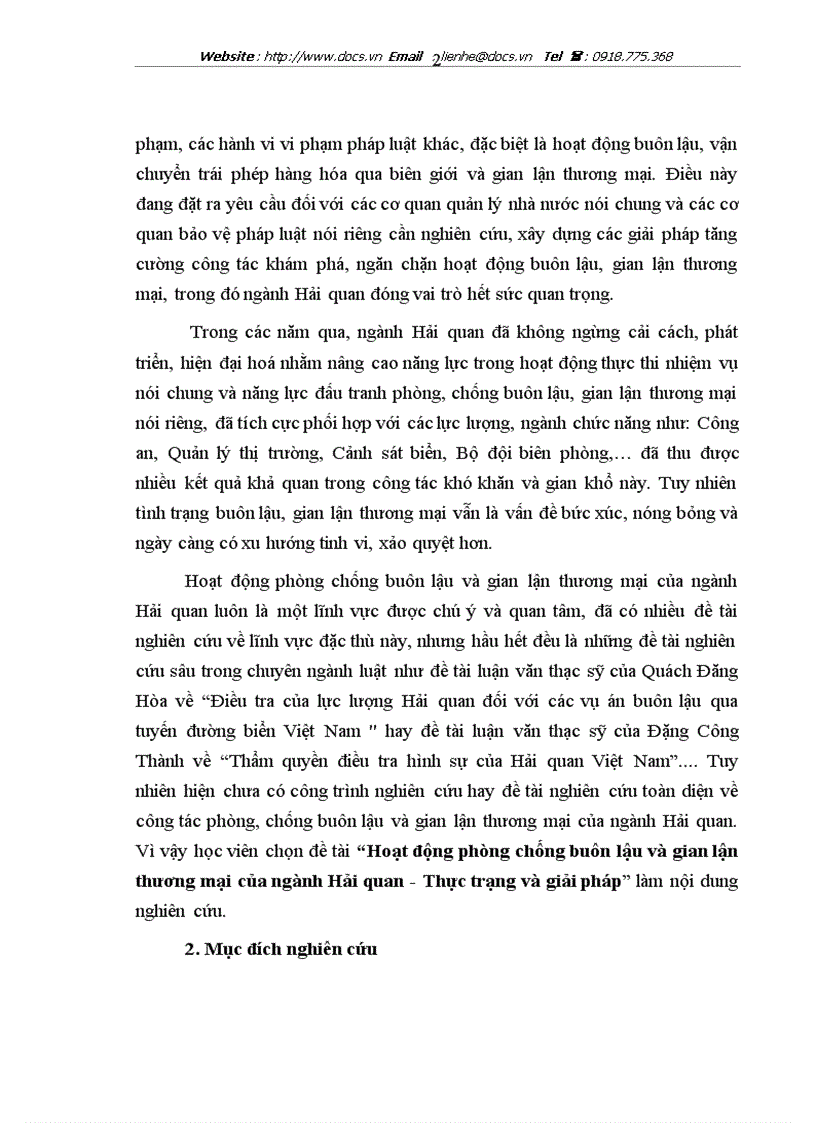 Hoạt động phòng chống buôn lậu và gian lận thương mại của ngành Hải quan Thực trạng và giải pháp lt Ths gt
