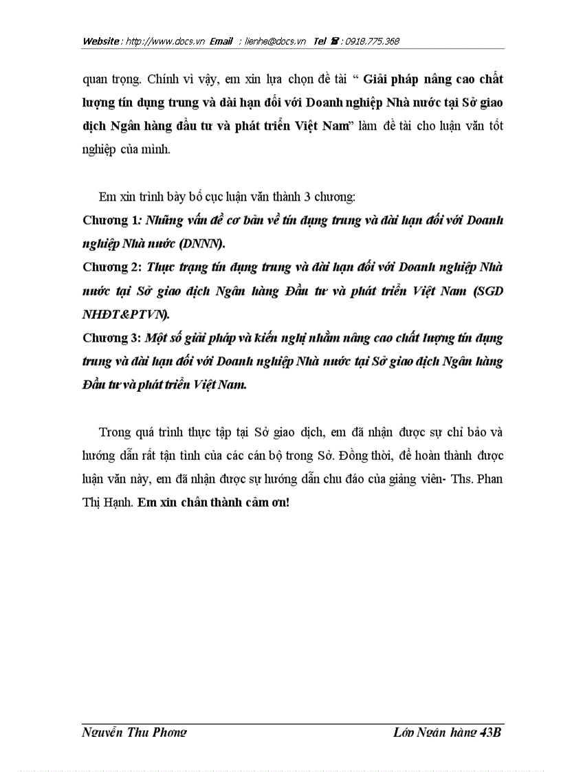 image for page Giải pháp nâng cao chất lượng tín dụng trung và dài hạn đối với Doanh nghiệp Nhà nước tại Sở giao dịch Ngân hàng đầu tư và phát triển Việt Nam