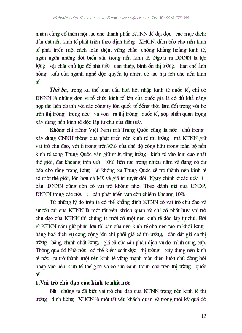 image for page Kinh tế Nhà nước vai trò chủ đạo của KTNN trong nền KTTT định hướng XHCN VN