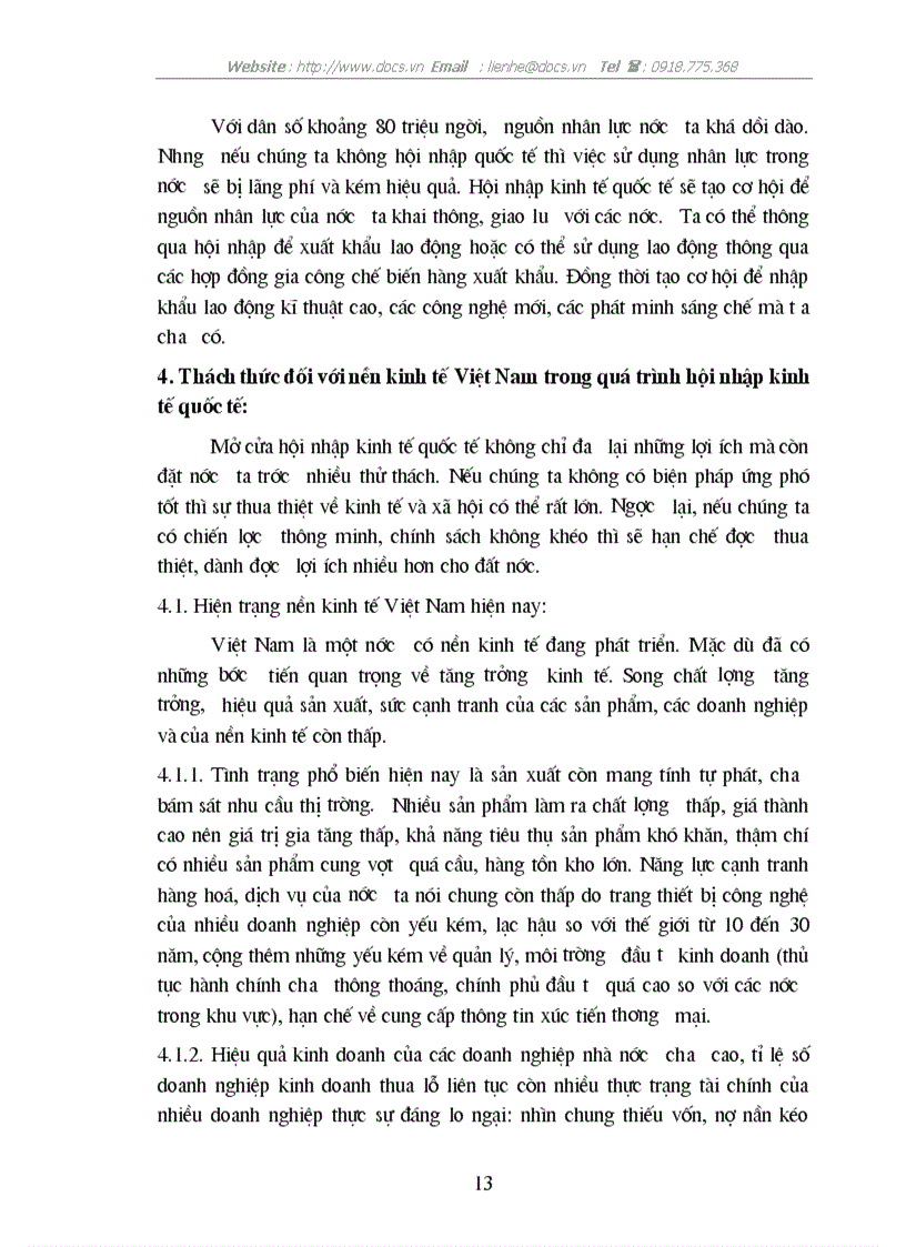 image for page Nền kinh tế hàng hoá nước ta trong quá trình hội nhập kinh tế quốc tế