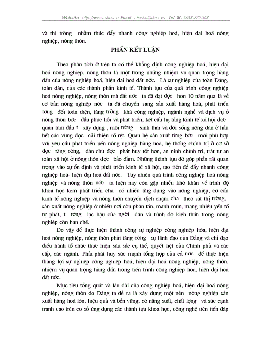 image for page Thực trạng CNH nông nghiệp nông thôn của nước ta các giải pháp của quá trình CNH nông nghiệp nông thôn
