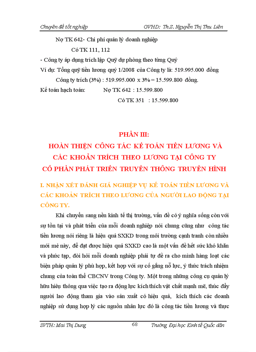 image for page Kế toán tiền lương và các khoản trích theo lương tại Công ty cổ phần phát triển Truyền thông Truyền hình