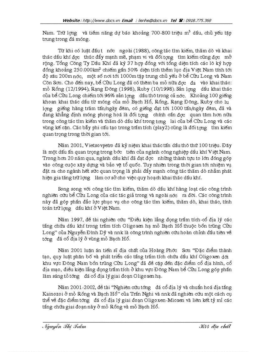 image for page Nghiên cứu cấu trúc kiến tạo và tiềm năng dầu khí tầng Oligoxen mỏ Bạch Hổ