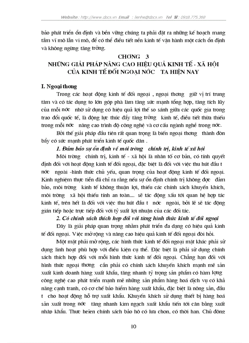 image for page Giải pháp nâng cao hiệu quả kinh tế xã hội của kinh tế đối ngoại ở nước ta hiện nay