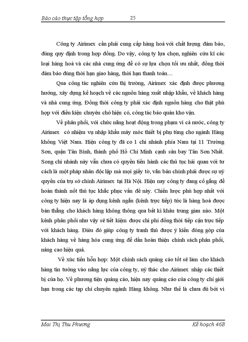 image for page Thực tập tại Công ty CP XNK Hàng không Airimex