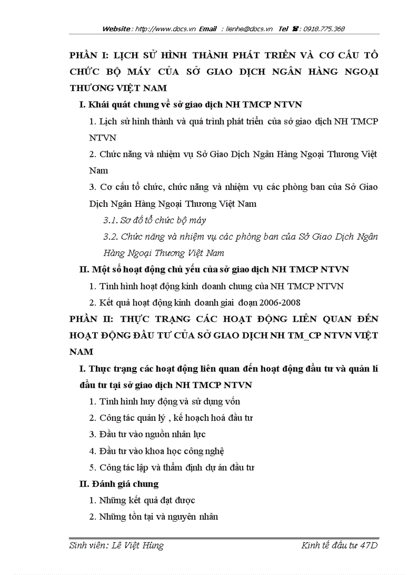 image for page Tại Sở Giao dịch ngânhàng NHTMCP Ngoại Thương VietcomBank lt NHa gt