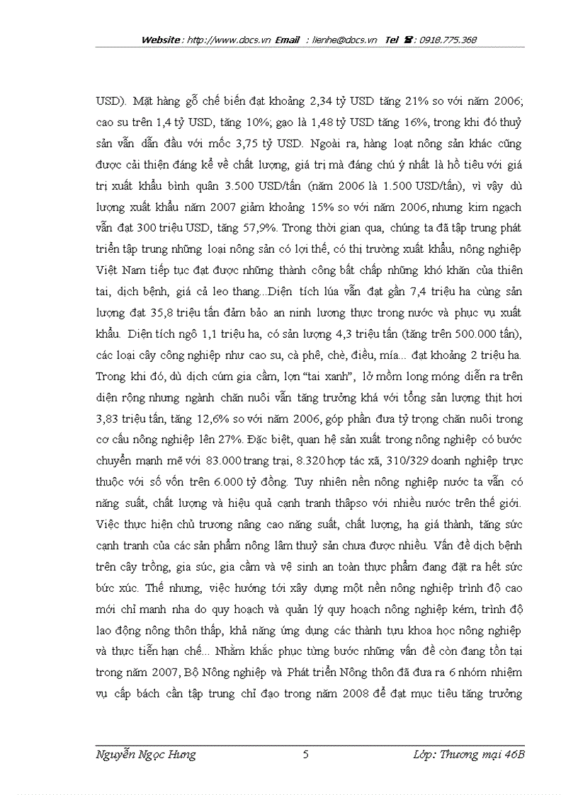 image for page Thúc đẩy xuất khẩu hàng nông sản của các địa phương và Thành phố thực trạng và giải pháp