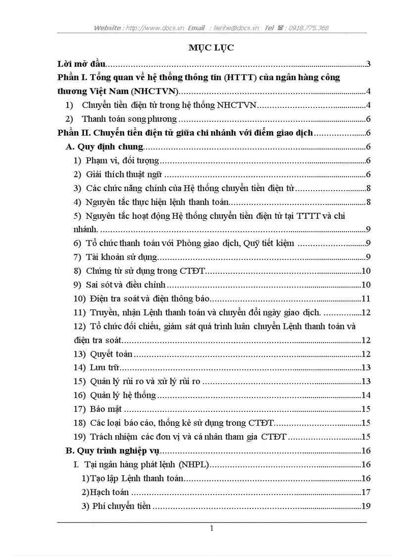 Hệ thống chuyển tiền điện tử giữa chi nhánh với điểm giao dịch trong ngân hàng công thương việt nam