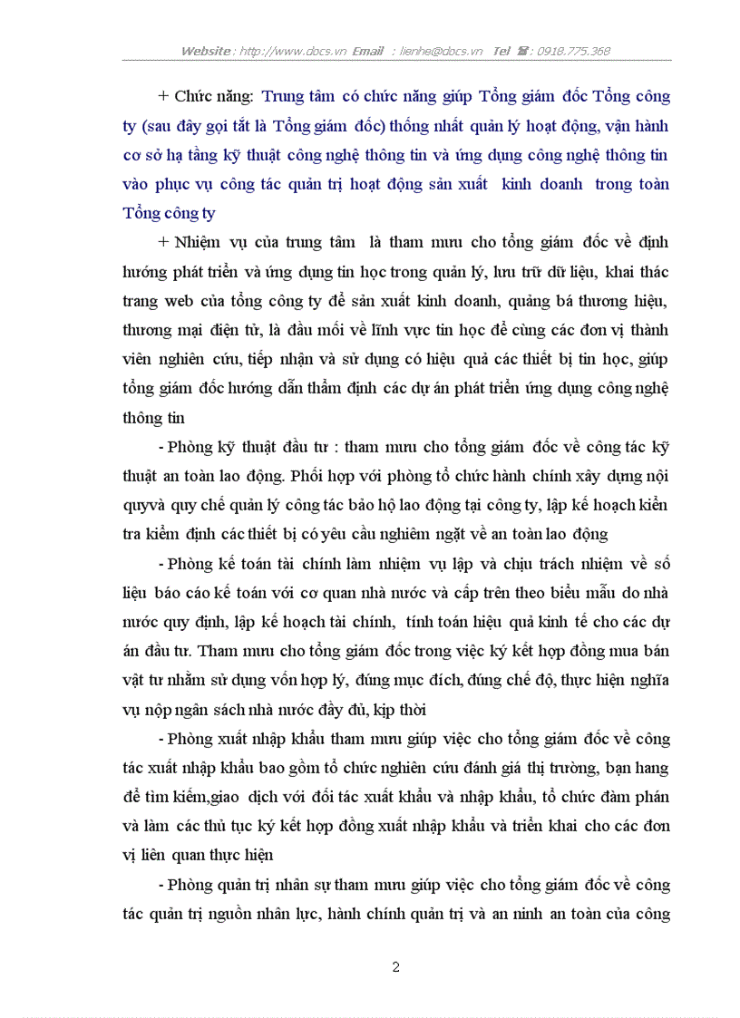 image for page Cơ cấu tổ chức và chức năng nhiệm vụ của các nhân viên trong phòng quản trị nhân sự Tổng Công ty CP dệt may Hà NộI