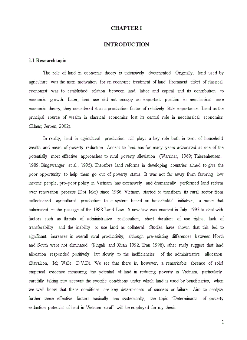 image for page Determinants of poverty reduction potential of land in rural vietnam