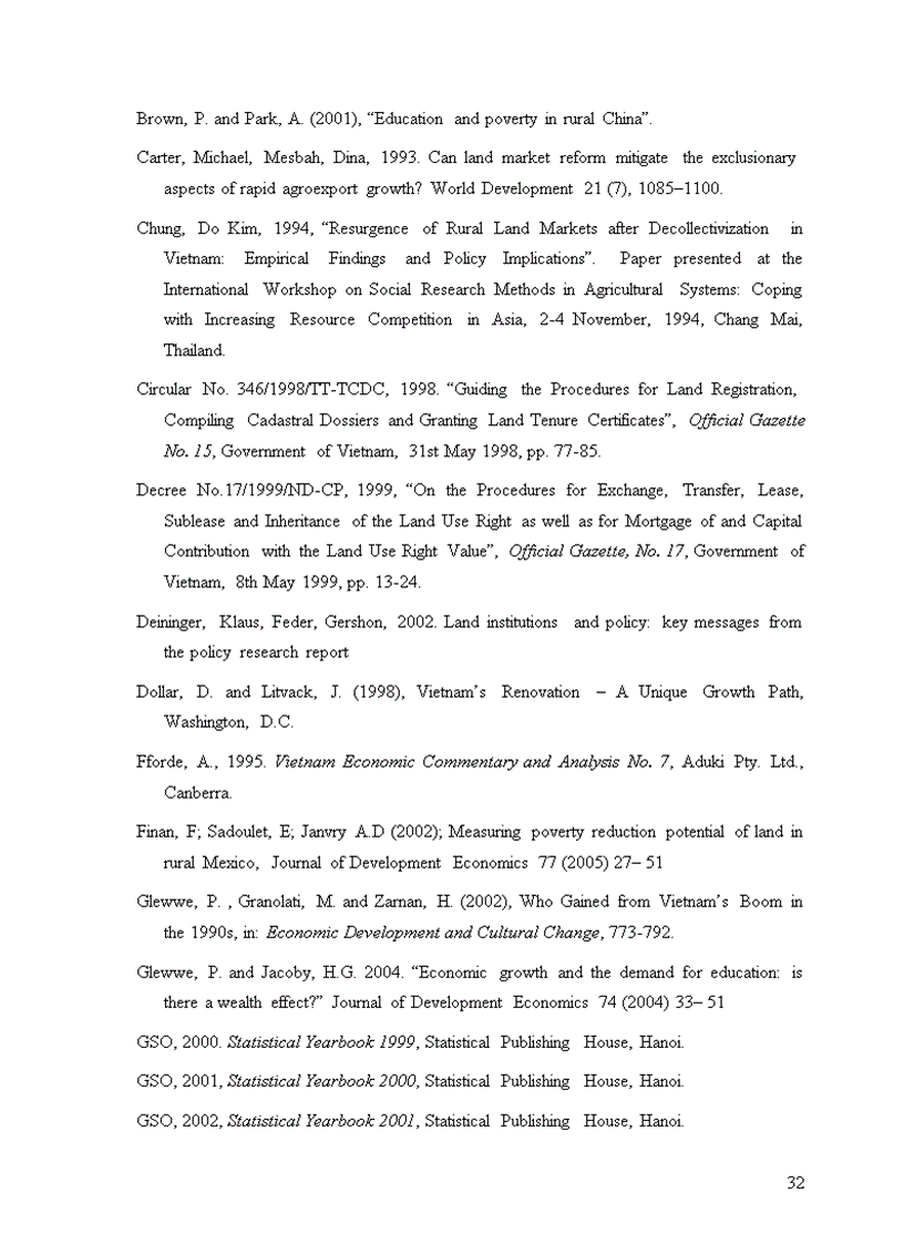 image for page Determinants of poverty reduction potential of land in rural vietnam