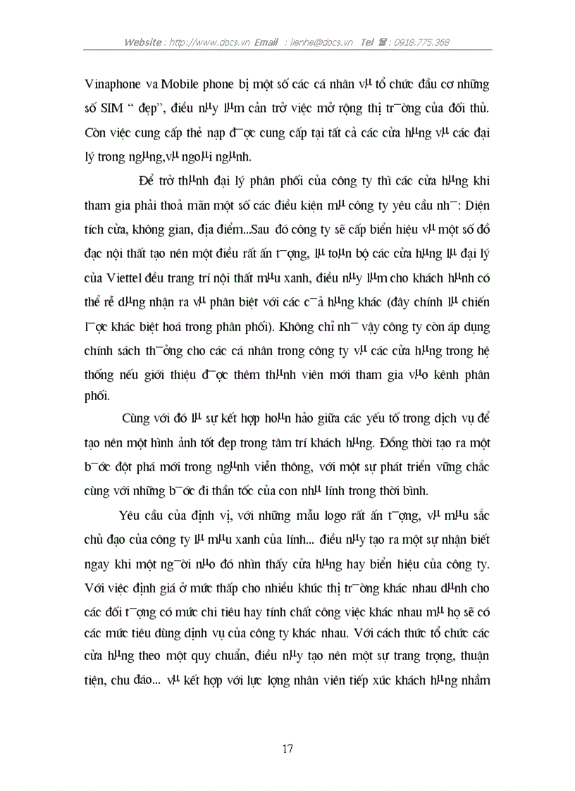 image for page Chiến lược định vị của viettel mobile trên thị trường Việt Nam