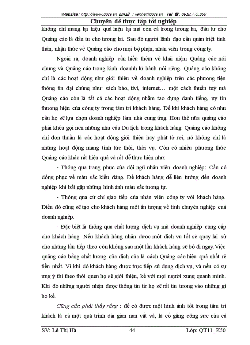 image for page Giải pháp nâng cao hiệu quả hoạt động dịch vụ Quảng cáo trong kinh doanh lữ hành của công ty Du lịch quốc tế T C