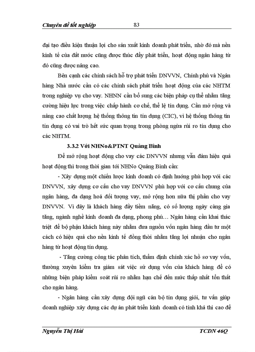 image for page Một số giải pháp nhằm mở rộng hoạt động cho vay đối với các doanh nghiệp vừa và nhỏ tại Ngân hàng Nông nghiệp và Phát triển nông thôn tỉnh Quảng Bình