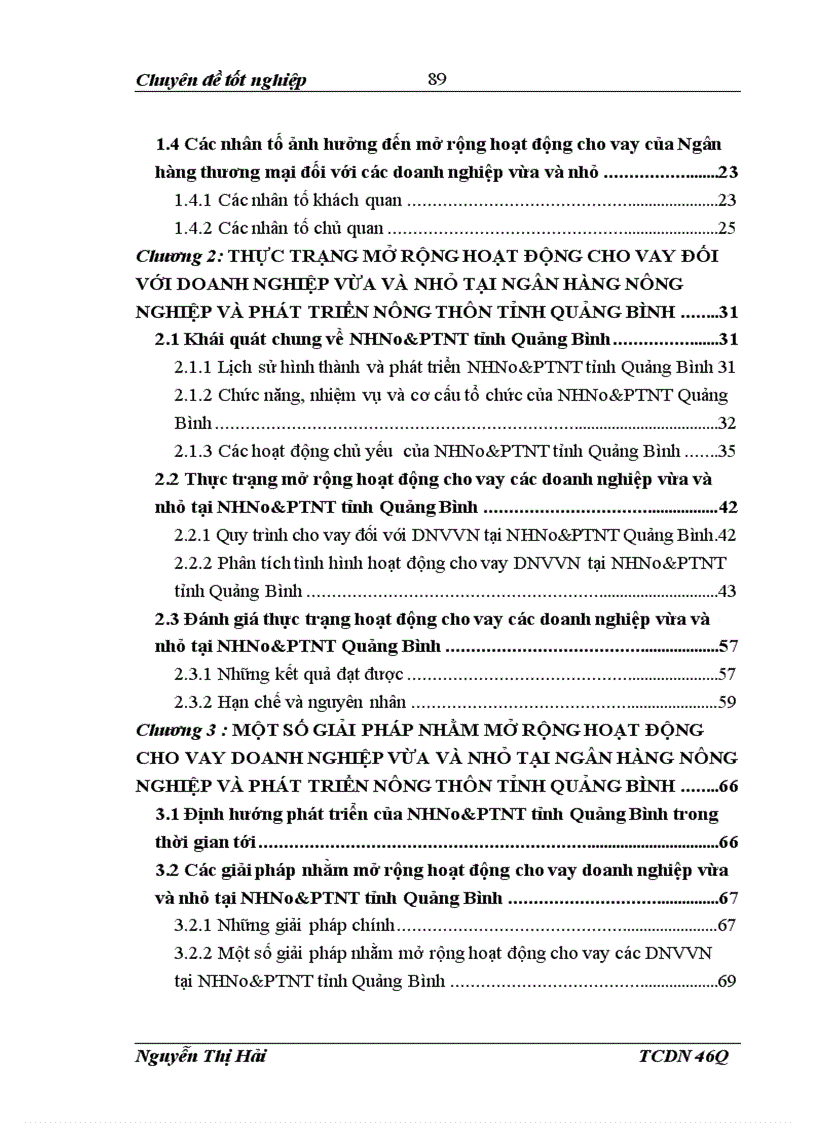 image for page Một số giải pháp nhằm mở rộng hoạt động cho vay đối với các doanh nghiệp vừa và nhỏ tại Ngân hàng Nông nghiệp và Phát triển nông thôn tỉnh Quảng Bình