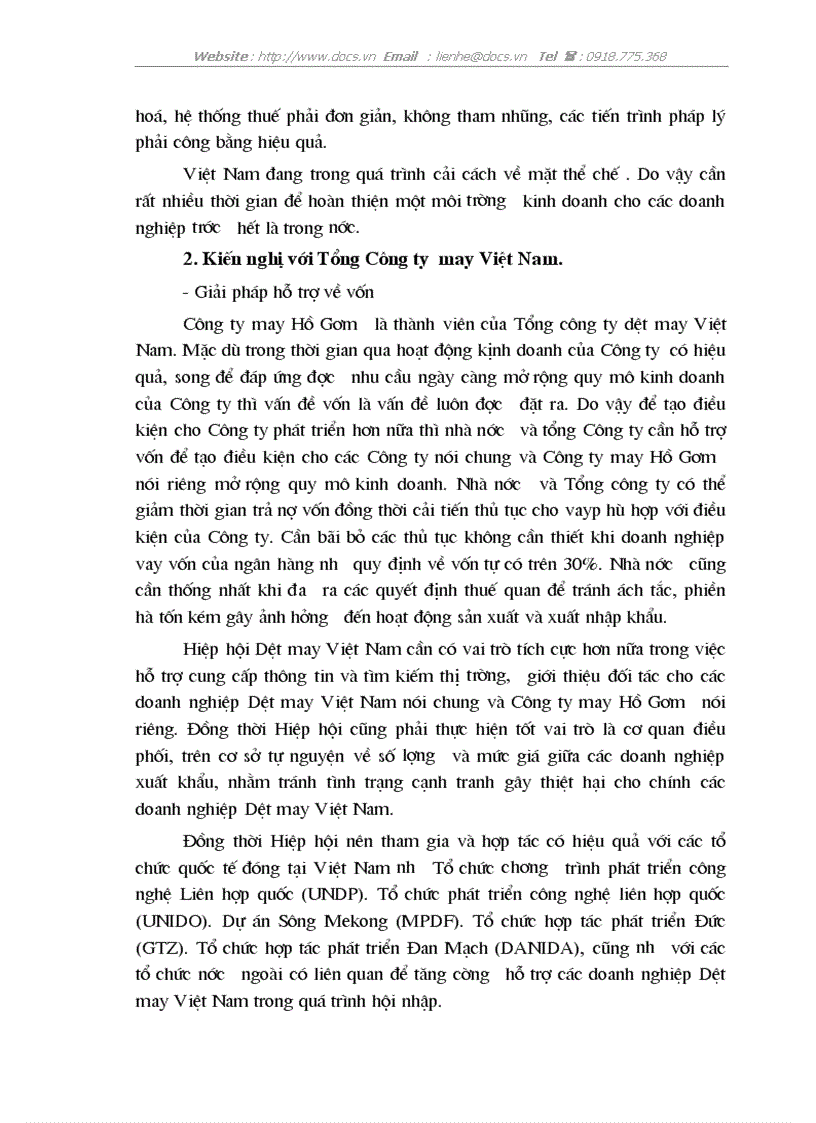 image for page Một số giải pháp nhằm nâng cao khả năng cạnh tranh của Công ty may Hồ Gươm