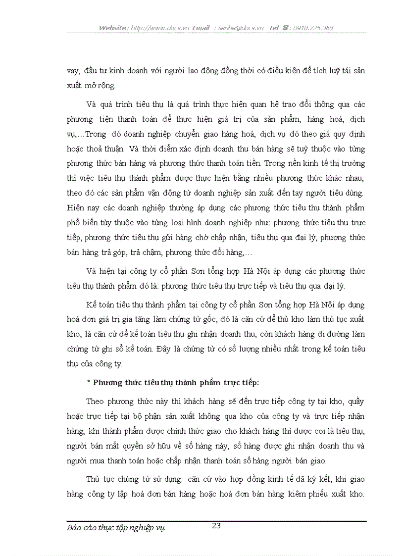 image for page Kế toán thành phẩm tiêu thụ thành phẩm và xác định kết quả tiêu thụ thành phẩm