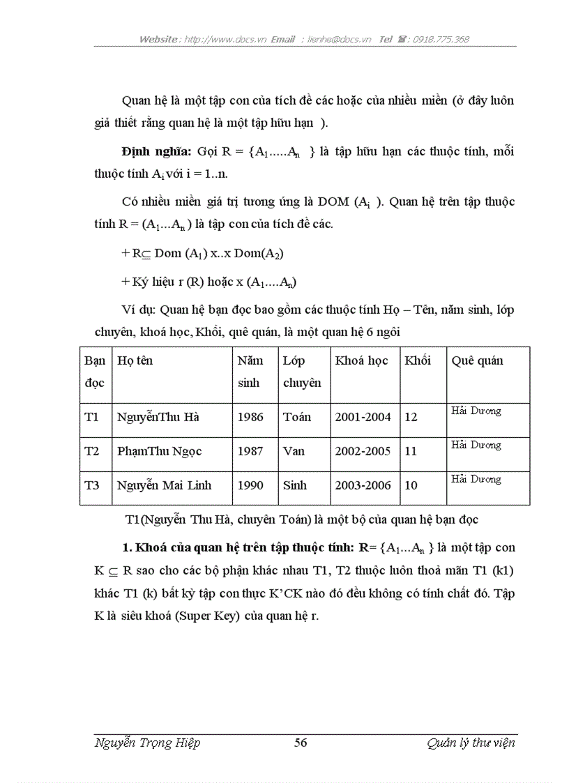 image for page Quản lý thư viện tại trường cấp III Hồng Quang