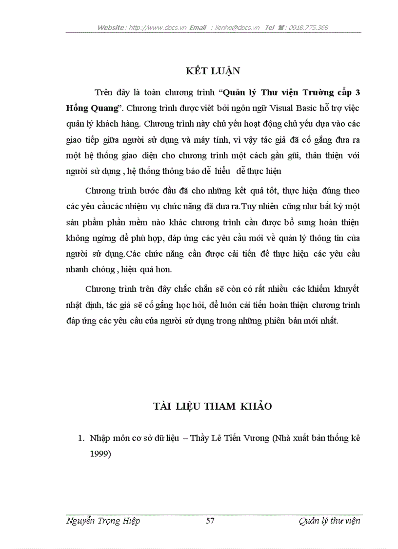 image for page Quản lý thư viện tại trường cấp III Hồng Quang