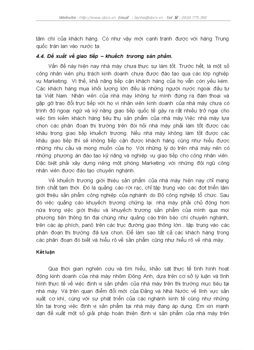 image for page Xây dựng chiến lược định vị thị trường cho các sản phẩm của nhà máy Nhôm Đông Anh trên thị trường Hà Nội