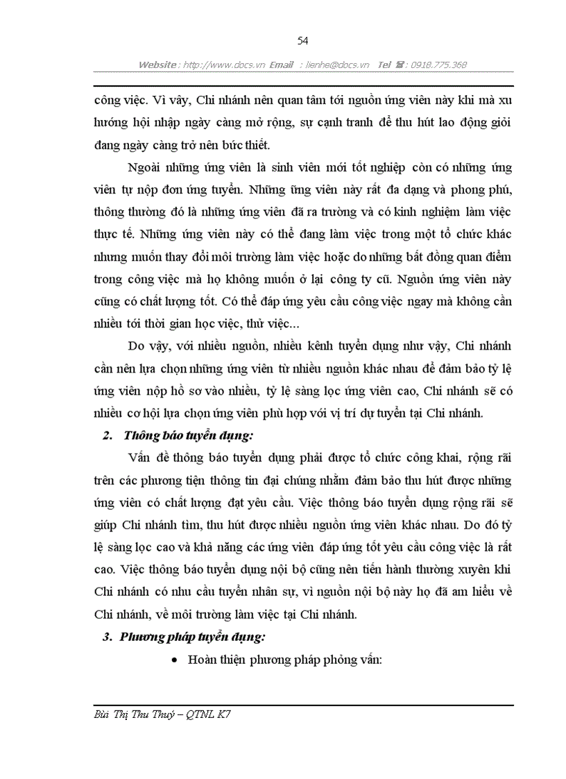 image for page Một số biện pháp nhằm hoàn thiện công tác tuyển dụng lao động tại Chi nhánh Ngân hàng Công thương Hoàn Kiếm Hà Nội