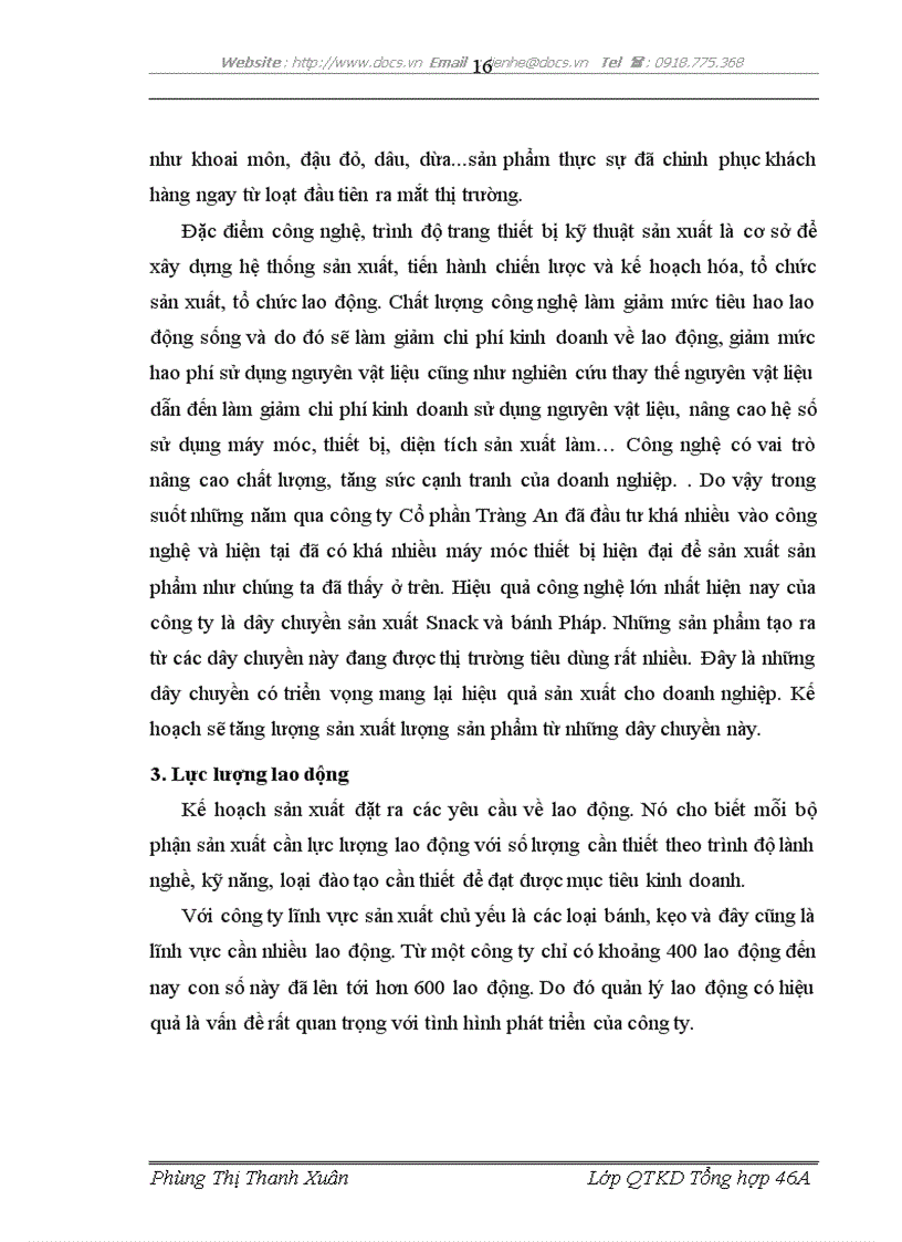 image for page Xây dựng tổ chức thực hiện kế hoạch và chương trình sản xuất của Công ty Cổ phần Tràng An