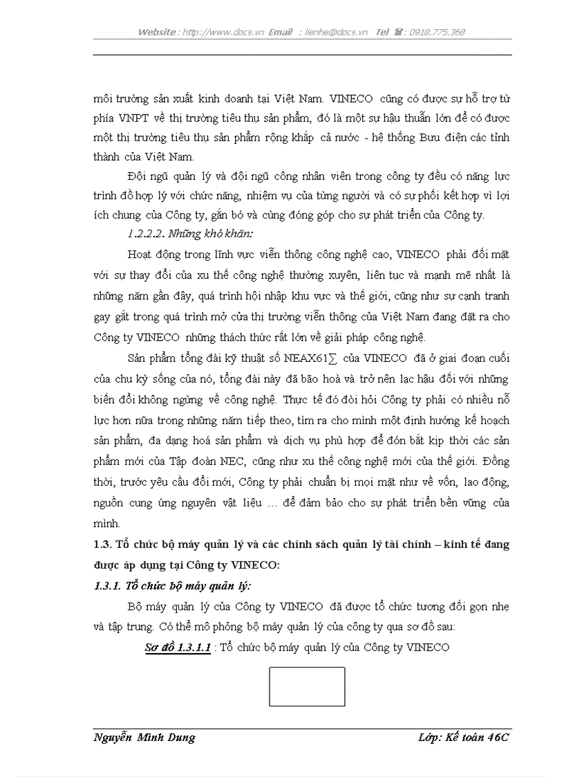 image for page Hạch toán nguyên vật liệu với việc nâng cao hiệu quả sử dụng vốn lưu động tại Công ty TNHH các hệ thống viễn thông VNPT NEC Công ty VINECO