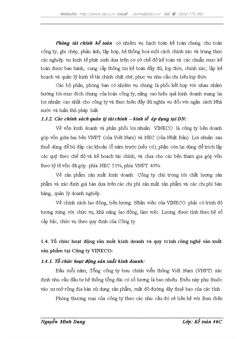 image for page Hạch toán nguyên vật liệu với việc nâng cao hiệu quả sử dụng vốn lưu động tại Công ty TNHH các hệ thống viễn thông VNPT NEC Công ty VINECO