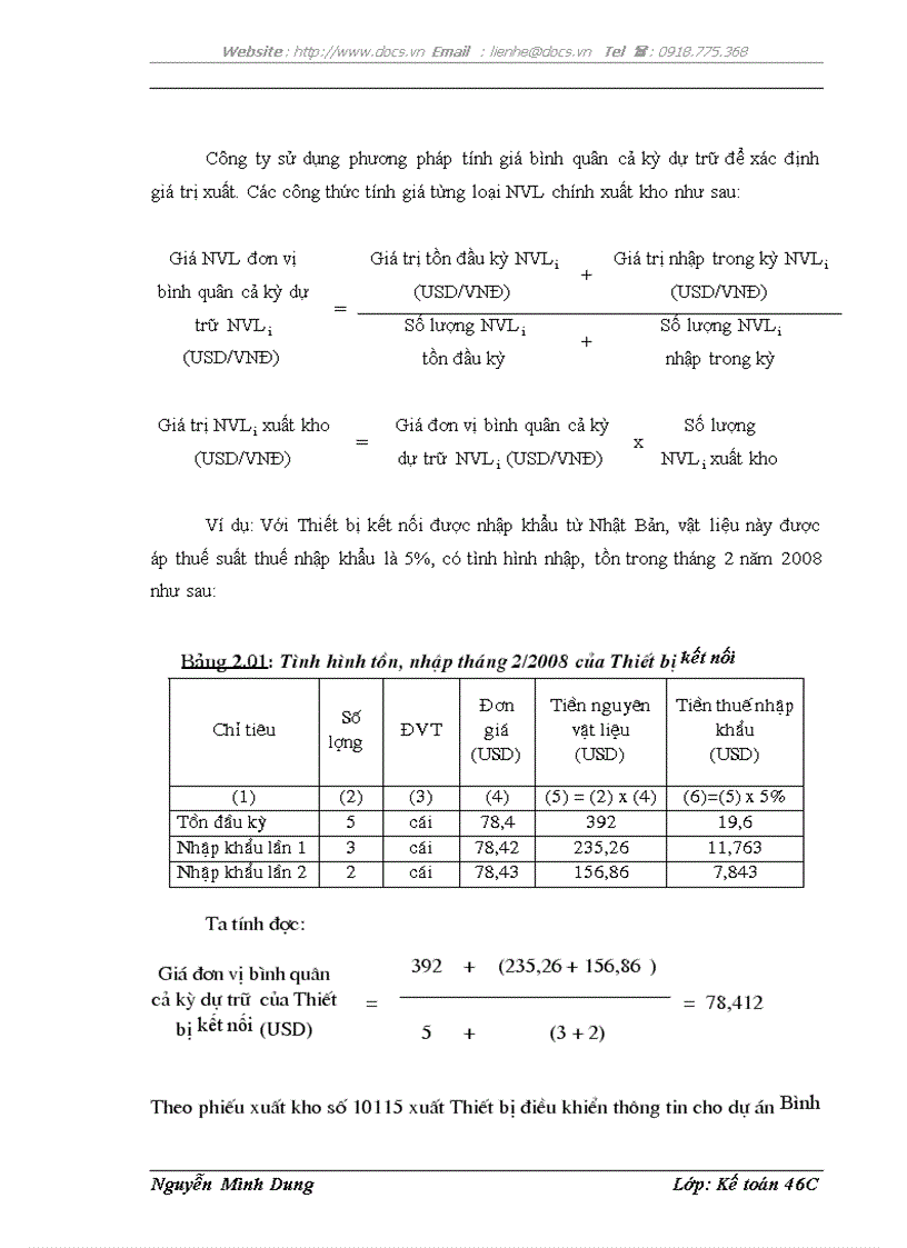 image for page Hạch toán nguyên vật liệu với việc nâng cao hiệu quả sử dụng vốn lưu động tại Công ty TNHH các hệ thống viễn thông VNPT NEC Công ty VINECO