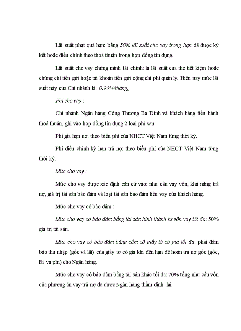 image for page Nâng cao chất lượng cho vay tiêu dùng tại Chi Nhánh Ngân Hàng Công Thương Ba Đình