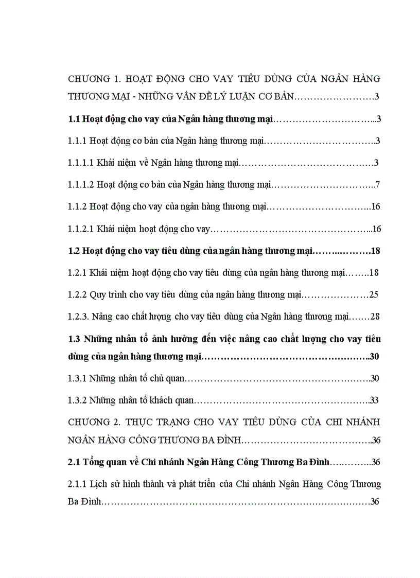image for page Nâng cao chất lượng cho vay tiêu dùng tại Chi Nhánh Ngân Hàng Công Thương Ba Đình