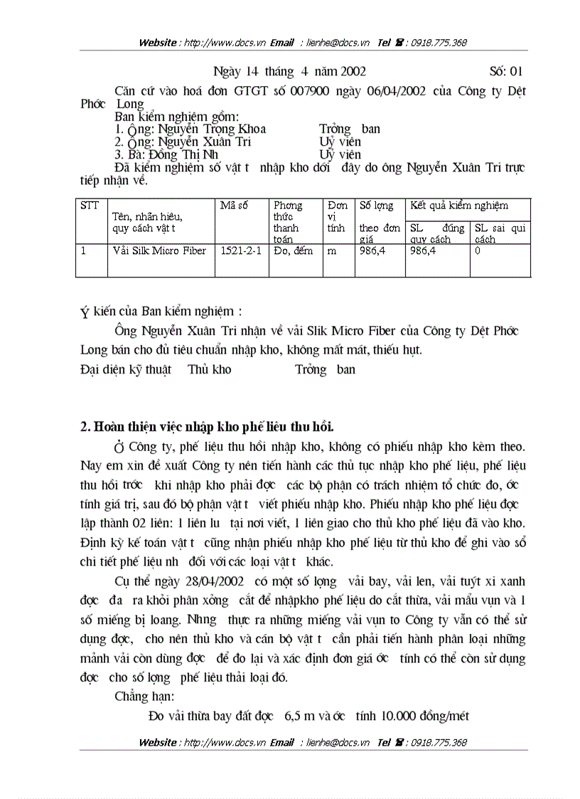 image for page Hoàn thiện công tác kế toán nguyên vật liệu và công cụ dụng cụ tại Công ty 247 Bộ Quốc Phòng