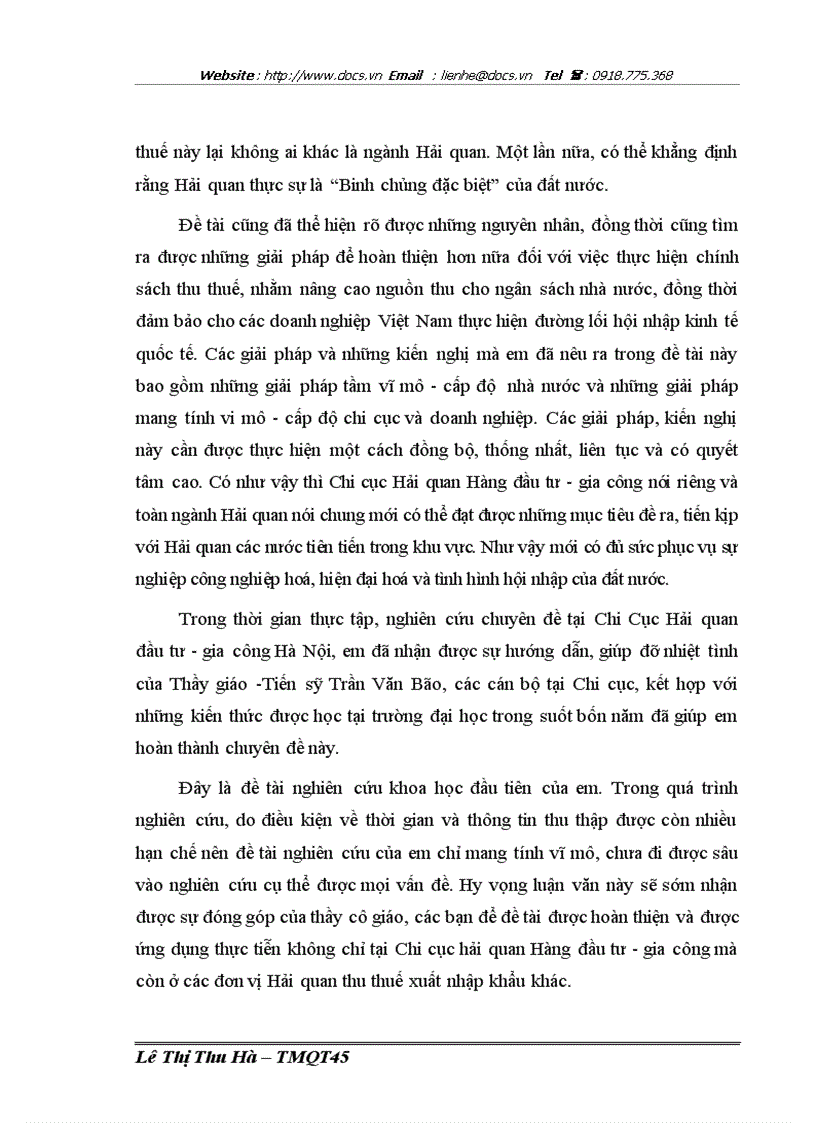 image for page Giải phỏp hoàn thiện việc thực hiện chớnh sỏch thu thuế xuất nhập khẩu tại Chi cục Hải Quan hàng ðầu tý gia cụng Hà Nội