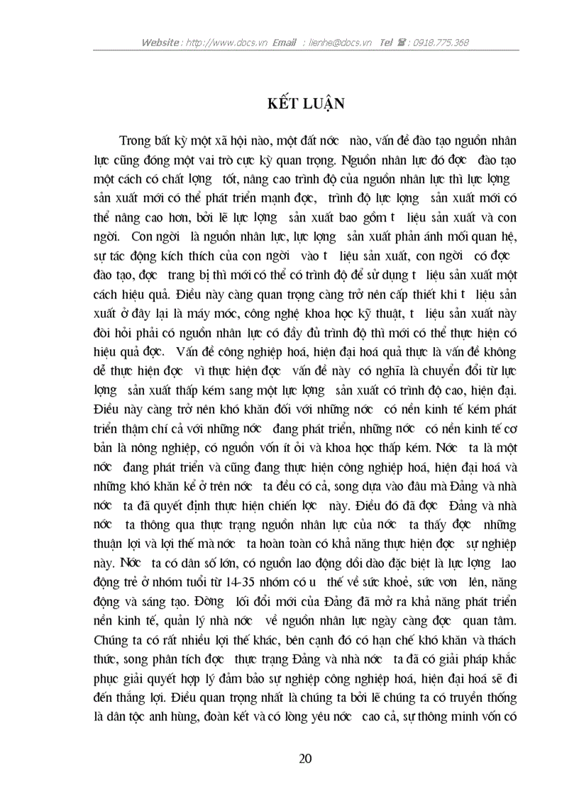 image for page Thực trạng và giải pháp để nâng cao hiệu quả của đào tạo và sử dụng nguồn nhân lực phục vụ cho sự nghiệp công nghiệp hoá hiện đại hoá ở Việt Nam