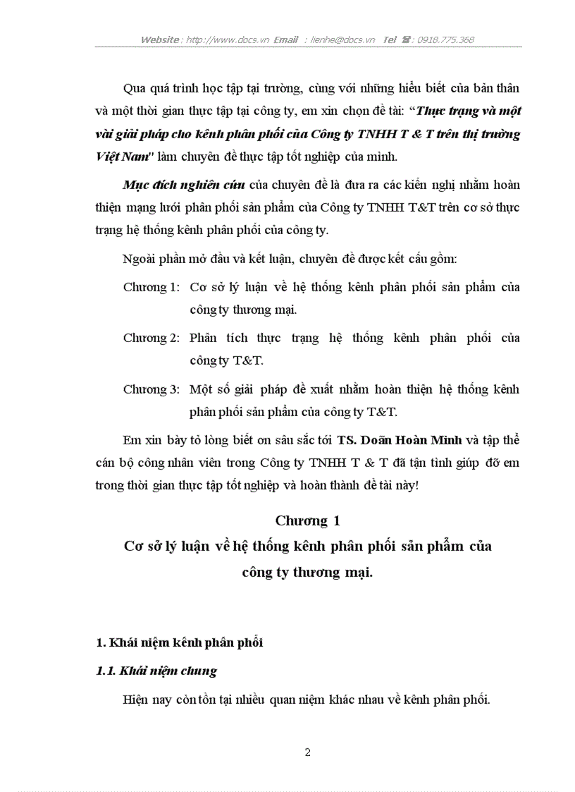 image for page Thực trạng và một vài giải pháp cho kênh phân phối của Công ty TNHH T T trên thị trường Việt Nam