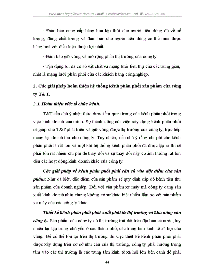 image for page Thực trạng và một vài giải pháp cho kênh phân phối của Công ty TNHH T T trên thị trường Việt Nam