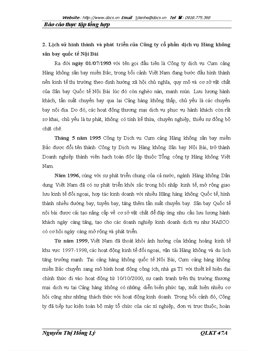 image for page Công ty cổ phần dịch vụ hàng không sân bay nội bài