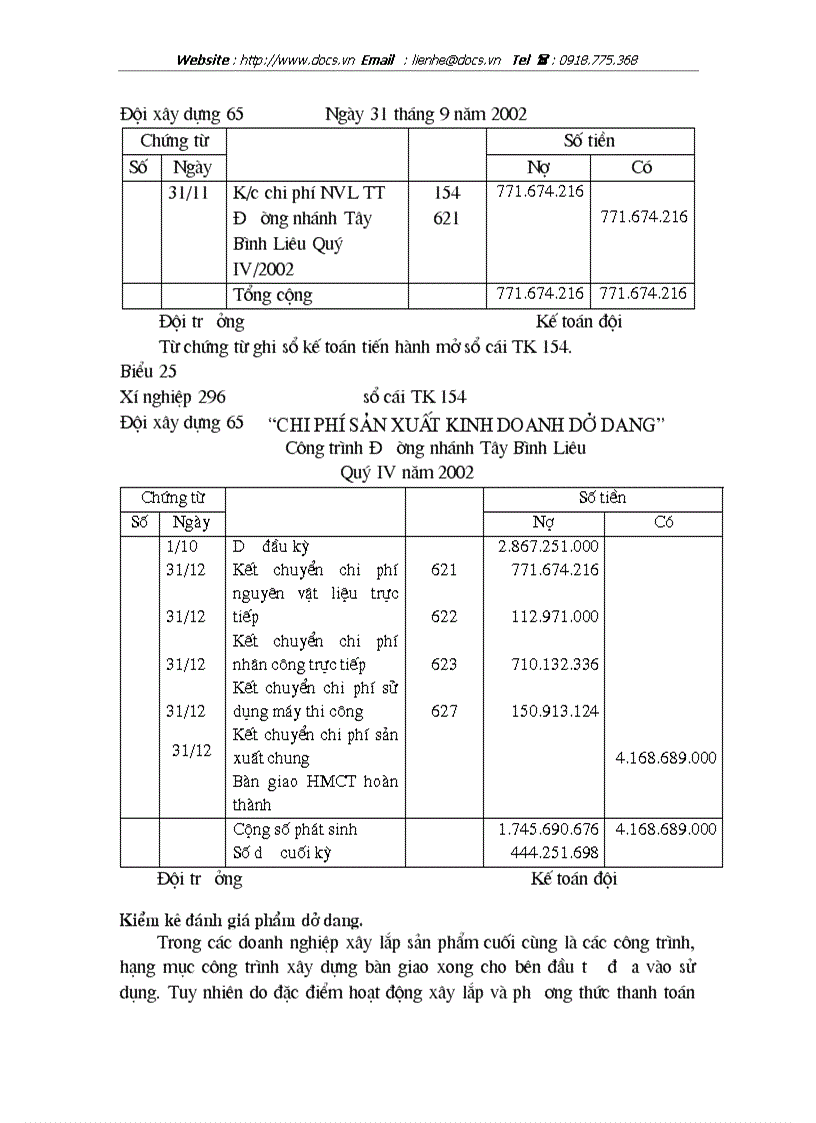 image for page Hoàn thiện kế toán chi phí sản xuất và tính giá thành sản phẩm xây lắp tại Xí nghiệp 296 Công ty xây dựng 319 Bộ Quốc Phòng