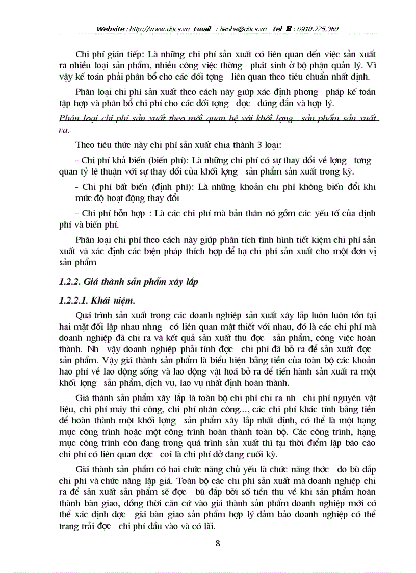 image for page Hoàn thiện hạch toán chi phí sản xuất và tính giá thành sản phẩm xây lắp với việc tăng cường quản trị tại Công ty cp Hà Đô
