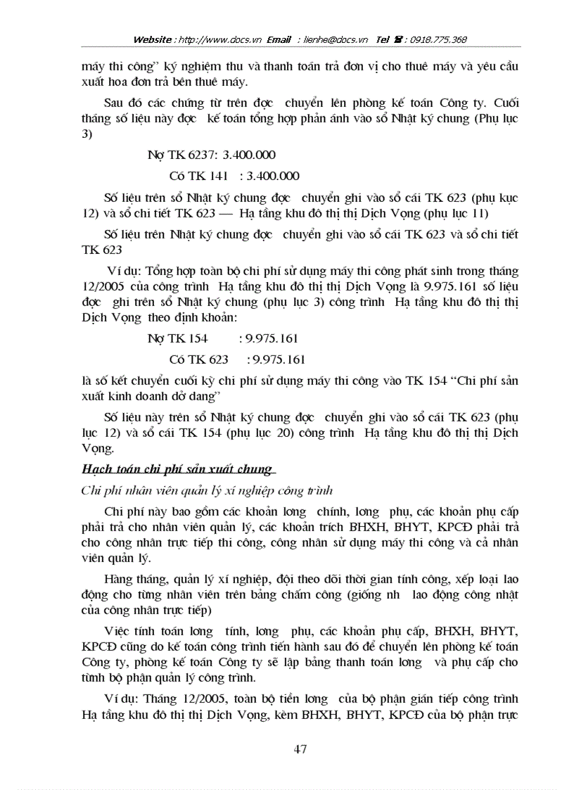 image for page Hoàn thiện hạch toán chi phí sản xuất và tính giá thành sản phẩm xây lắp với việc tăng cường quản trị tại Công ty cp Hà Đô