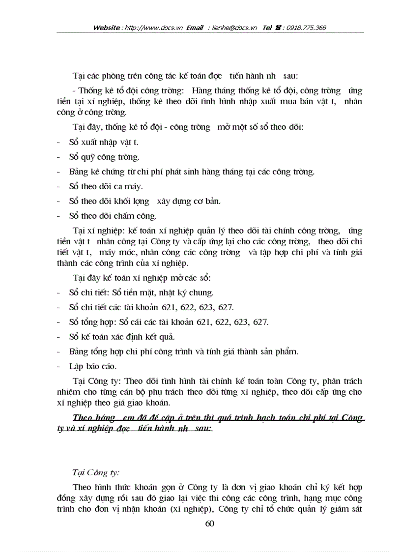 image for page Hoàn thiện hạch toán chi phí sản xuất và tính giá thành sản phẩm xây lắp với việc tăng cường quản trị tại Công ty cp Hà Đô