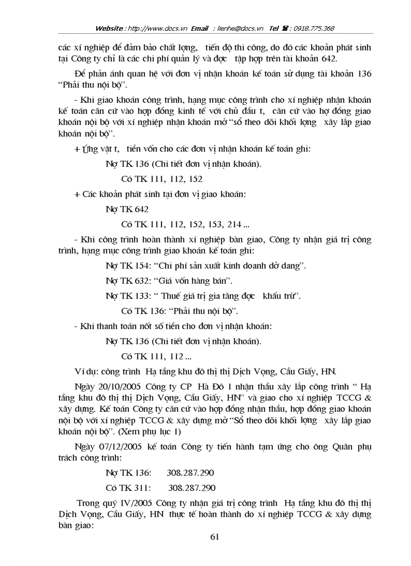image for page Hoàn thiện hạch toán chi phí sản xuất và tính giá thành sản phẩm xây lắp với việc tăng cường quản trị tại Công ty cp Hà Đô