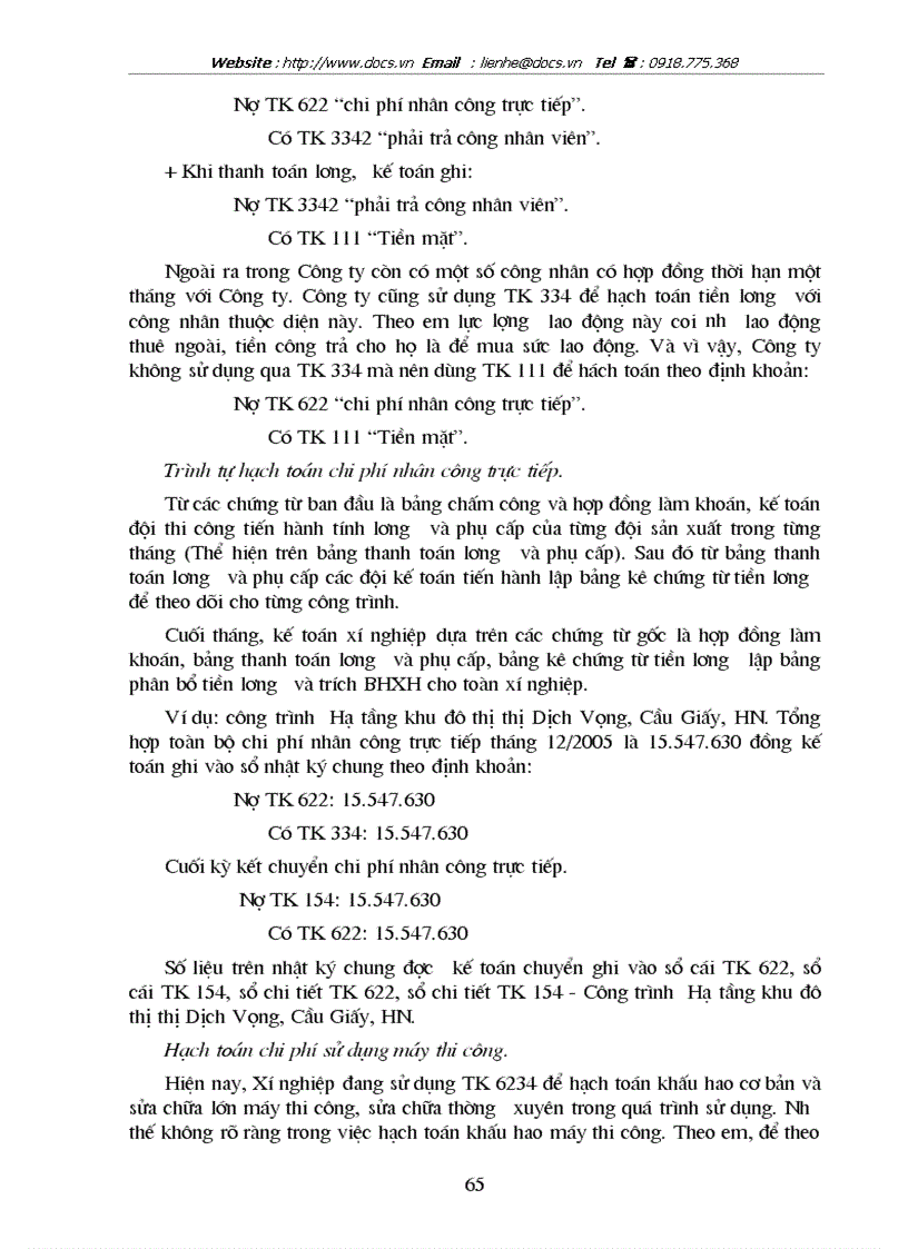 image for page Hoàn thiện hạch toán chi phí sản xuất và tính giá thành sản phẩm xây lắp với việc tăng cường quản trị tại Công ty cp Hà Đô