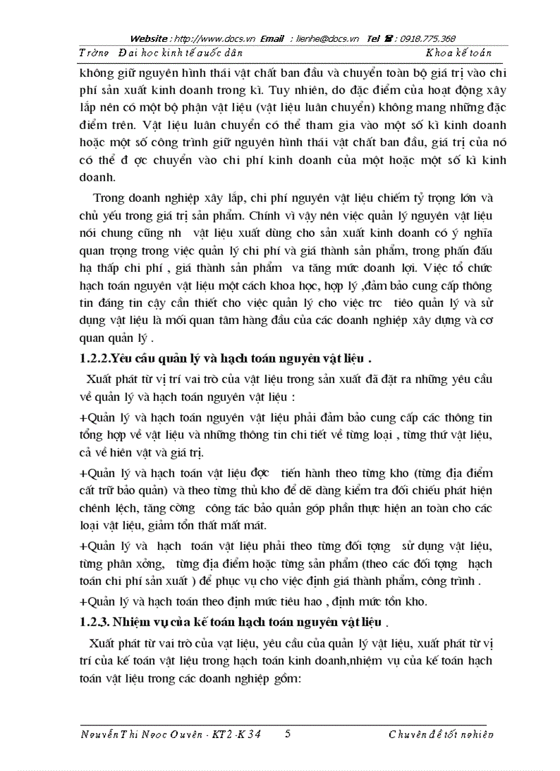 image for page Hoàn thiện kế toán vật liệu với việc nâng cao hiệu quả sử dụng vốn lưu động tại Công ty cổ phần Hà Đô