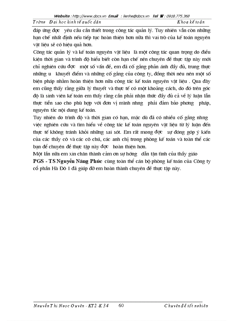 image for page Hoàn thiện kế toán vật liệu với việc nâng cao hiệu quả sử dụng vốn lưu động tại Công ty cổ phần Hà Đô