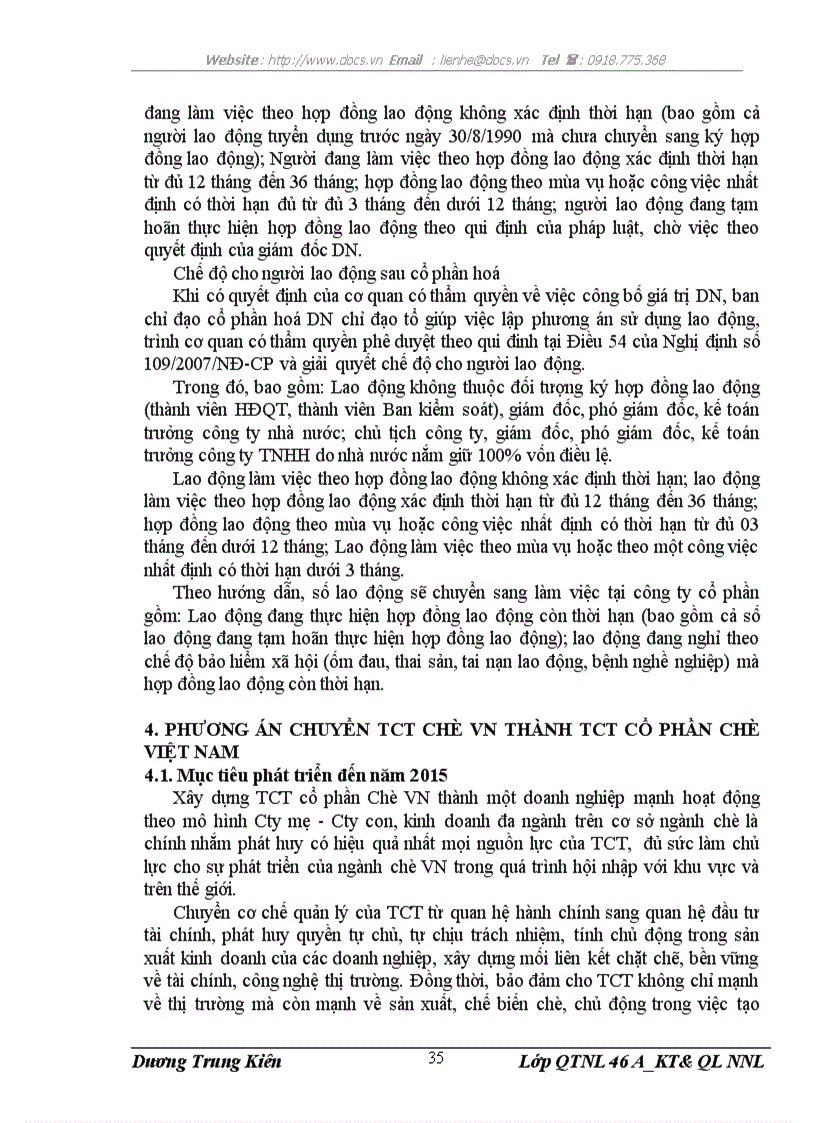 image for page Mô hình cơ cấu tổ chức tại tct chè việt nam