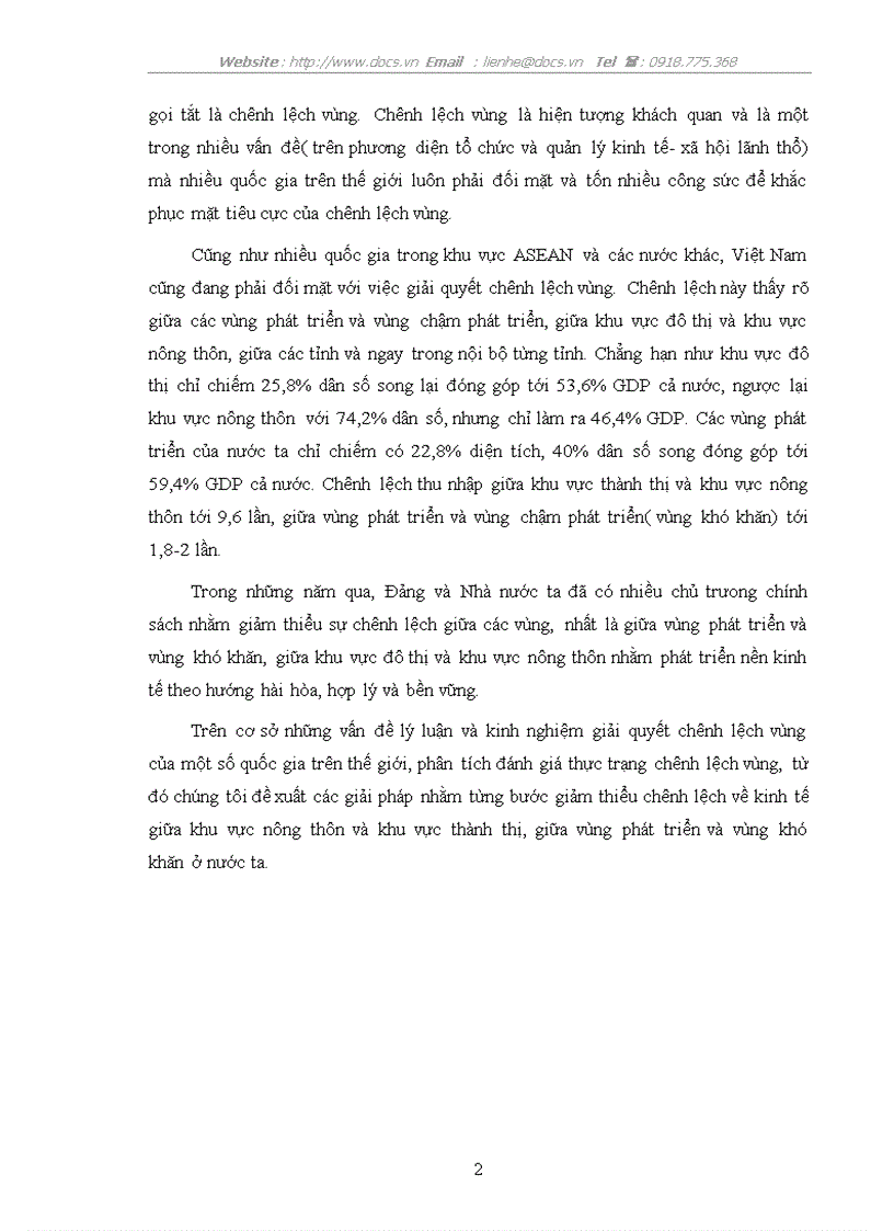 image for page Phân tích Chênh lệch vùng giữa đô thị và nông thôn trên phạm vi cả nước